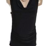 White House | Black Market  Black Sleeveless Button Up Back Top S Photo 5