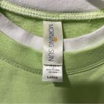 Morning Sun Polar Bear Embroidered Green Christmas Sweatshirt Size Large Photo 3