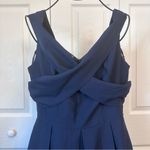 Chi Chi London Navy Bardot Wrap Skater Dress Size 8 Blue Photo 6