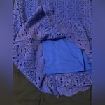 Ronni Nicole  Women’s Blue Lace Midi Dress Size 6 Photo 4