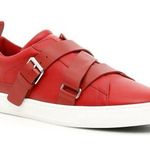 Valentino Garavani V-Punk red leather belted low-top sneakers size IT 37 US 7 Photo 0