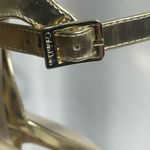 Calvin Klein  Shiny Gold Women's Size 9.5 Ankle Strap Sandals 4” Heel Photo 4