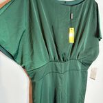 Alexia Admor NWT  Wide-Leg Satin Jumpsuit Dark Green Photo 2