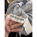 Quince Women 100% European Linen Short Sleeve Shirt Blue Pinstripe Sleeved Top L Photo 6