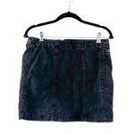 Free People  Washed Black Mini Denim Skirt Size 6 Photo 3