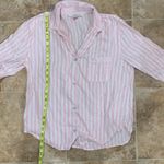 Victoria's Secret Victoria Secret pink striped button down pajama shirt Photo 7