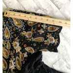 Laurence Kazar VTG Silk Beaded Shoulder Pad Short Sleeve Blouse Old Money Sz L Photo 7
