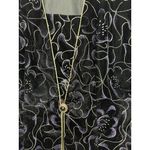 Patra Velvet Lurex Floral Jimi Hendrix Style Jacket Size 8/medium Made in USA Blue Photo 6