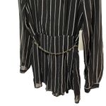 E&M Striped Romper Long Sleeve Chain Belt V Photo 1