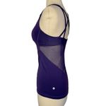 Lululemon Exquisite Mesh Tank Top Nightfall Deep Blue Purple Built In Bra Size 4 Photo 10