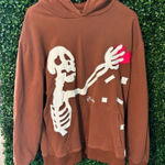 Aelfric Eden  Raining Hearts Skeleton Hoodie Sz XL Photo 0