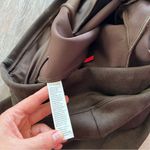 Spanx  chocolate brown faux leather‎ leggings women’s size L Photo 6