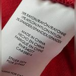 CAbi Wms One Button Crimson Ponte Red Jacket Blazer Long Sleeve Red Twill NWT Photo 7