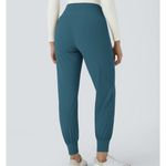 Halara NWT  Women's Teal nylon Jogger Pants size MP. No pockets. Elastic Photo 1