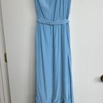 Ramy Brook  Nicola One-Shoulder Tiered Ruffle Maxi Dress, Misty Blue, Medium, EUC Photo 3