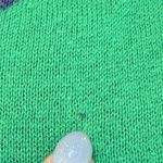 Quacker Factory  Women L Sweater Green Blue Polka-Dot Cardigan With Attached Top Photo 5