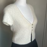 PacSun Kendall & Kylie Empire Button Front Crop Eyelash Ribbed Sweater Photo 1