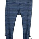 Brooks NWOT  Women’s Urban Run Capri Patterned Leggings in Blue Size S Photo 2