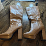 Shoe Dazzle Camel knee high boots size 8 Photo 0