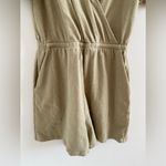 Nation Ltd Lennox Wrap Puff Sleeve Romper In Safari Green Size XS Photo 5