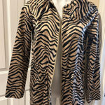 Dana Buchman  Black and Tan Zebra Trench Coat Photo 0