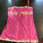 Victoria's Secret Y2K  Pink Satin Lace Slip Dress M‎ Fairycore Coquette Lingerie Photo 8