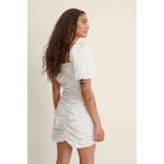 Willow Dress Women XL White Ruched Sweetheart Mini Cottagecore Milkmaid Coquette Photo 1