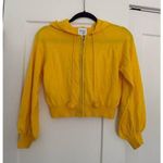 MISA Los Angeles $225 New  Yellow Crop Zip Hoodie - XS Photo 0