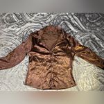 Y2K Faux Crushed Silk Chocolate Large Brown Photo 6