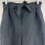 Prologue  SMALL Dark Gray Paperbag Relaxed Crop Pants Photo 3