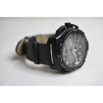 American Exchange Goth Punk Black Leather Band Quartz New Battery Unisex Watch Photo 1