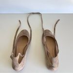 Gianvito Rossi  Suede Ankle-Wrap Ballerina Flat, Light Gray Photo 12