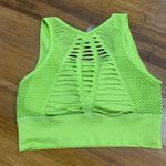 Mono B Neon Lime Green Mesh Cutout Sports Bra Tank Top Athletic Workout Gym L Size L Photo 1