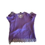 Bob Mackie Wearable Art Women's 2X Linen Blend Purple 2 pc Jacket & Tank Cutouts Photo 5