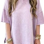 Source Unknown Womens Oversized Tshirts Tops Blouse Mineral Wash Exposed Seam Purple Size 3x Photo 0