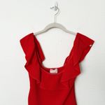 Show Me Your Mumu [] Red Square Neck Rochelle Ruffle Bodysuit Tank Size Medium M Photo 5