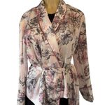 Victoria's Secret NWT  Tie-Closure Kimono Robe - Satin Pink Floral, Size XS Photo 1