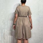 Zenana Tan Midi Faux Wrap Dress Sz XL Photo 9