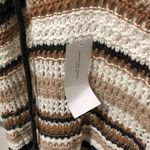 American Eagle Outfitters Womens Sleeveless Crochet Dress Striped Brown Small Photo 6