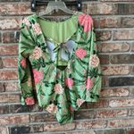 Long Sleeved Rashguard One Piece Swimsuit Agua Bendita X Target Size XXL NWT Green Photo 3