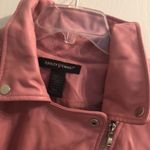 Ashley Stewart Pink Faux Leather Moto Jacket Photo 2