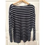 Vince  100% Linen Mixed Stripe Single Pocket Long Sleeve Women's Tunic, L Photo 5