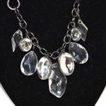 Source Unknown Gothic Charm Cut Glass Crystal Dangles Black Link Chain Ribbon Choker Necklace Photo 1