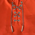 Michael Kors  Lace Up Shirt Dress Orange Size Medium Photo 7