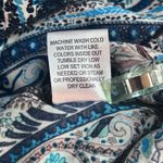 Womens Tunic Medium Fairy Blouse Boho Bohemian Flowy Paisley Handkerchief Hem Blue Photo 7