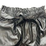 SheIn Privé Paperbag Waist Belted PU Leather Shorts Size Small Photo 1