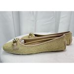 Donald Pliner  Women's Raya Woven Ballet Flat Beige Size 10 Photo 3