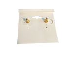 Southern Style Toucan Flamingo Earrings Gold Tone Enamel Rhinestones 7/8" NEW Pink Photo 3