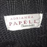 Adrianna Papell  Black Crew Neck Floral Knit Sweater Size Large‎ Photo 3