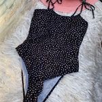 Romwe Like New Women’s Polka Dot High-Leg One Piece Swimsuit Bathing Suit Photo 0